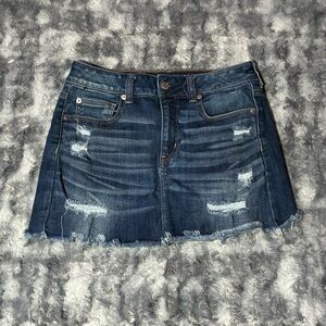 American Eagle Distressed Denim Women Skirt